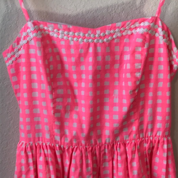 Lilly Pulitzer Bethany Dress Tie Back Gingham Pink - Picture 4 of 8